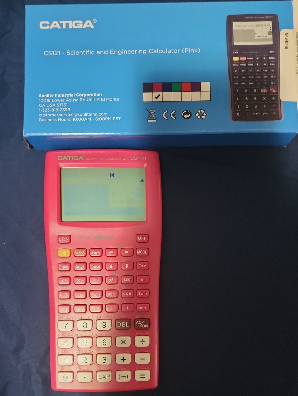 CATIGA CS-121 Scientific Calculator in Bright Pink